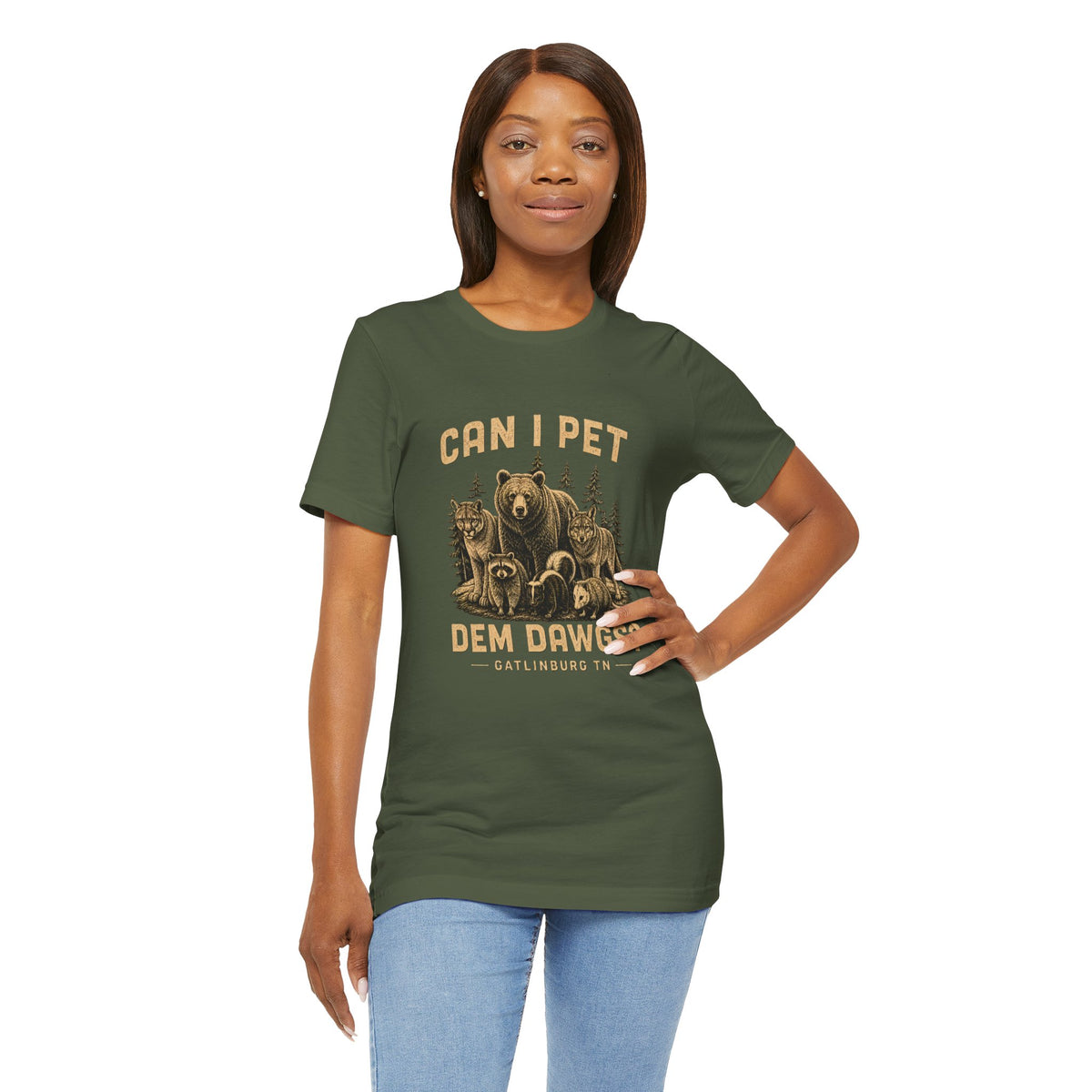 Can I Pet Dem Dawgs? T-Shirt – Gatlinburg Smoky Mountains Tee