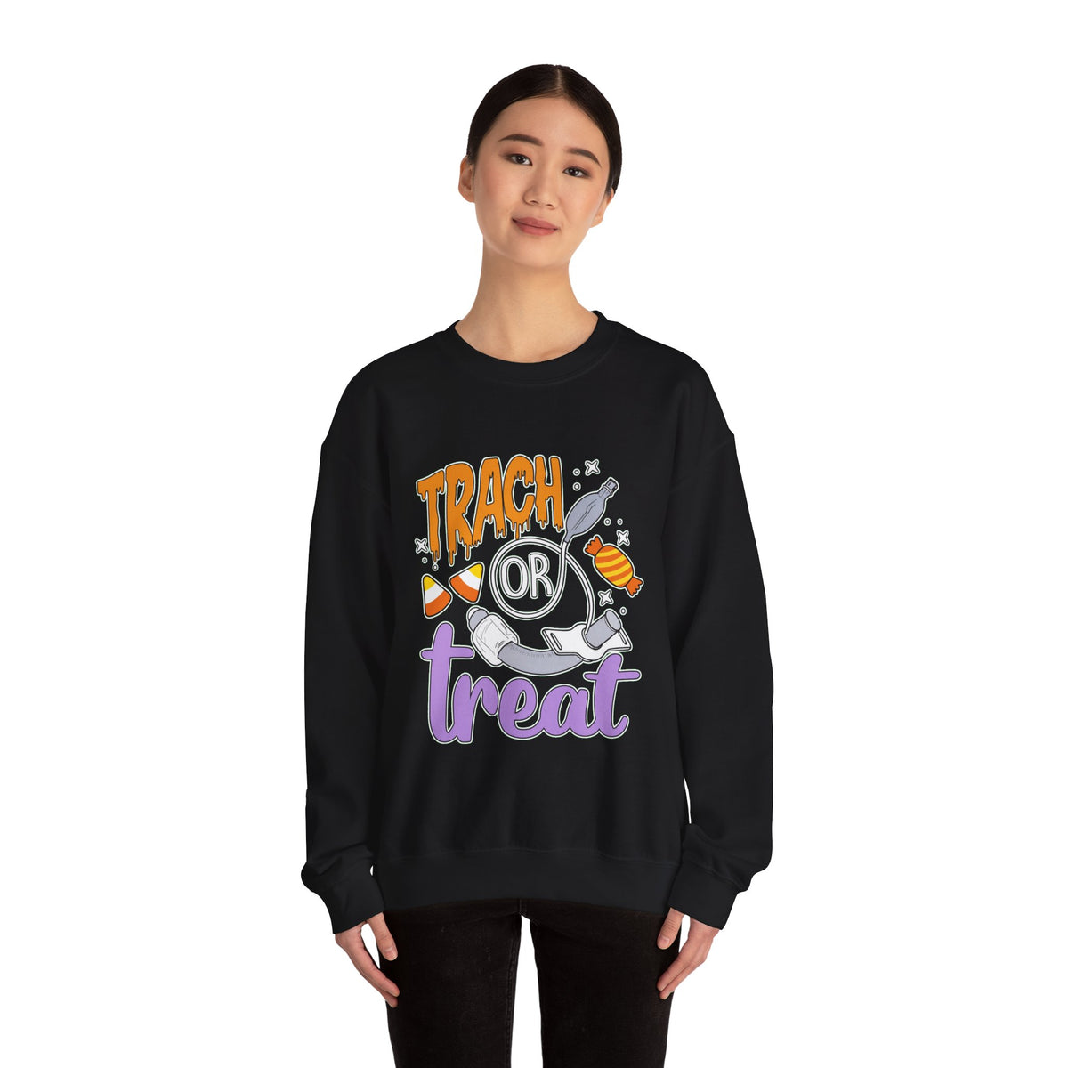 🎃 TRACH OR TREAT CREWNECK SWEATSHIRT 🫁🍬