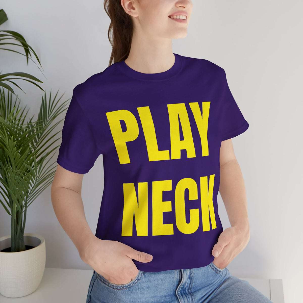 🐯 PLAY NECK Graphic Tee 🎺💜💛