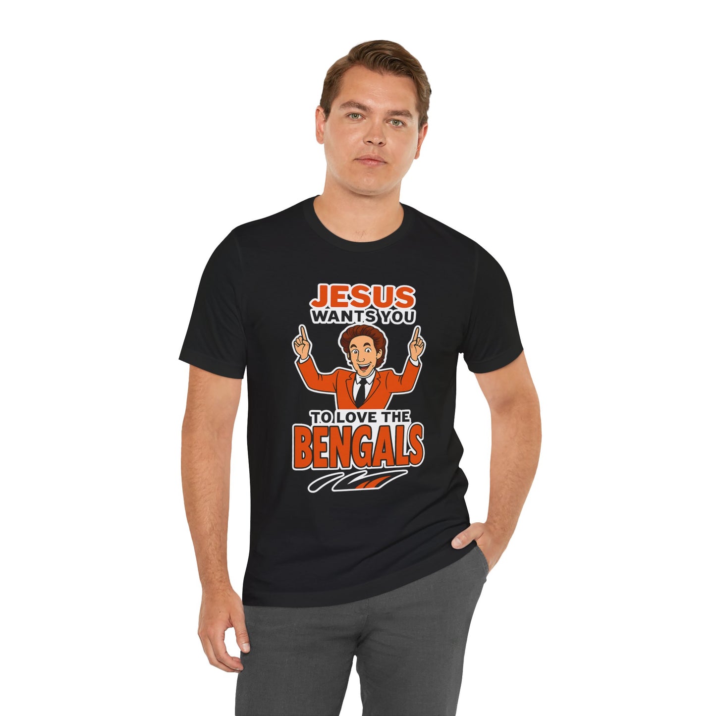 Jesus Wants You to Love the Bengals Tee, Funny T-Shirt for Sports Fans, Unisex Graphic Tee, Perfect Gift for Game Day, Family [...]