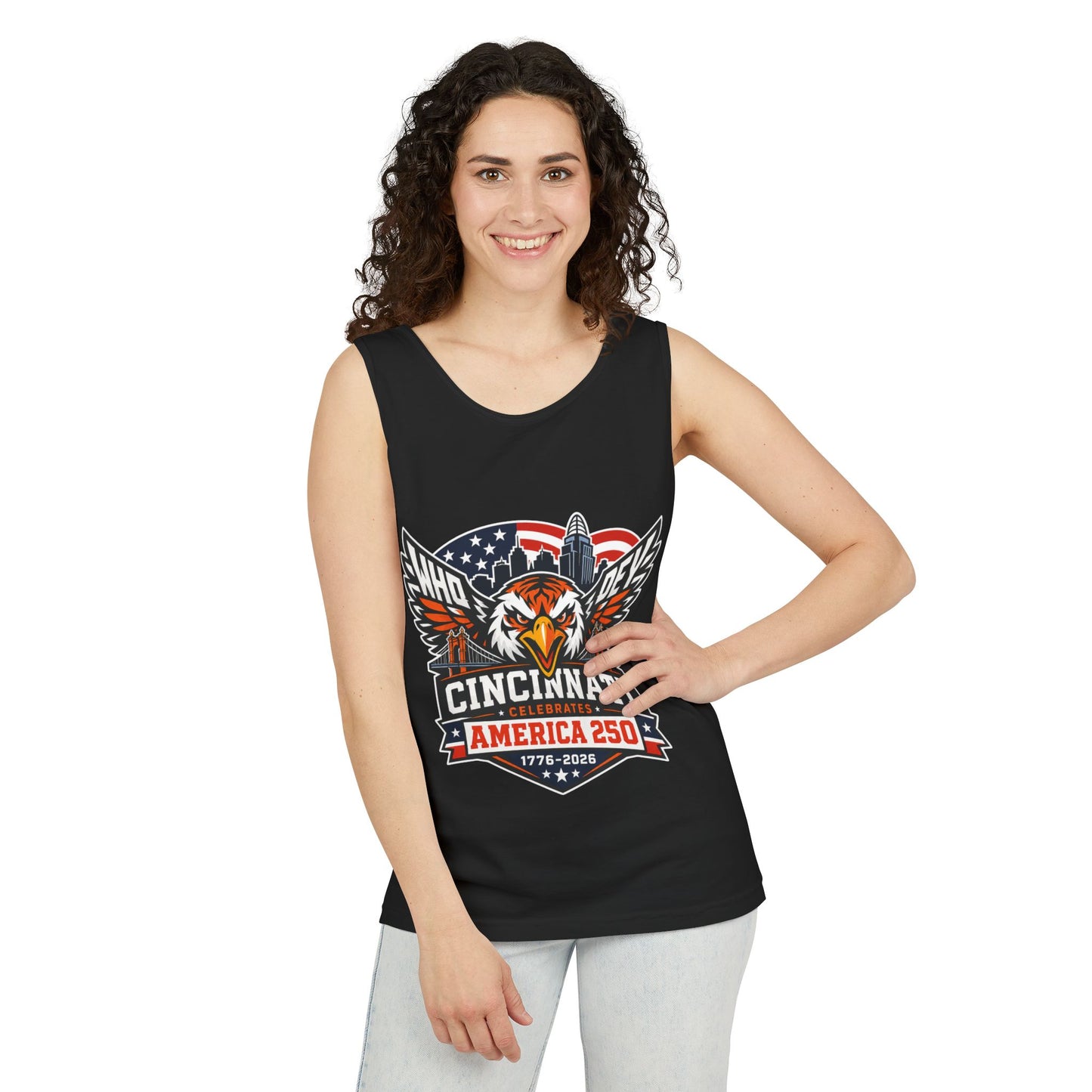 Cincinnati Celebrates America 250 Eagle Tank Top — Patriotic 1776–2026 Celebration Tee