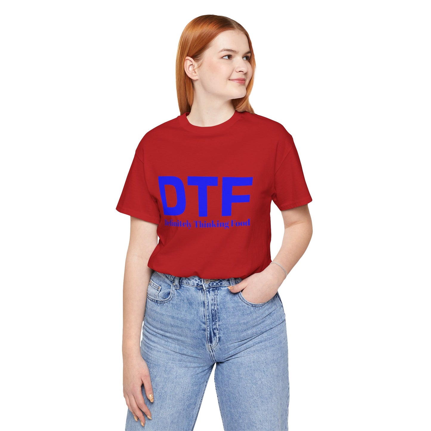 DTF 'Definitely Thinking Food' Tee — Funny Foodie Graphic T-Shirt