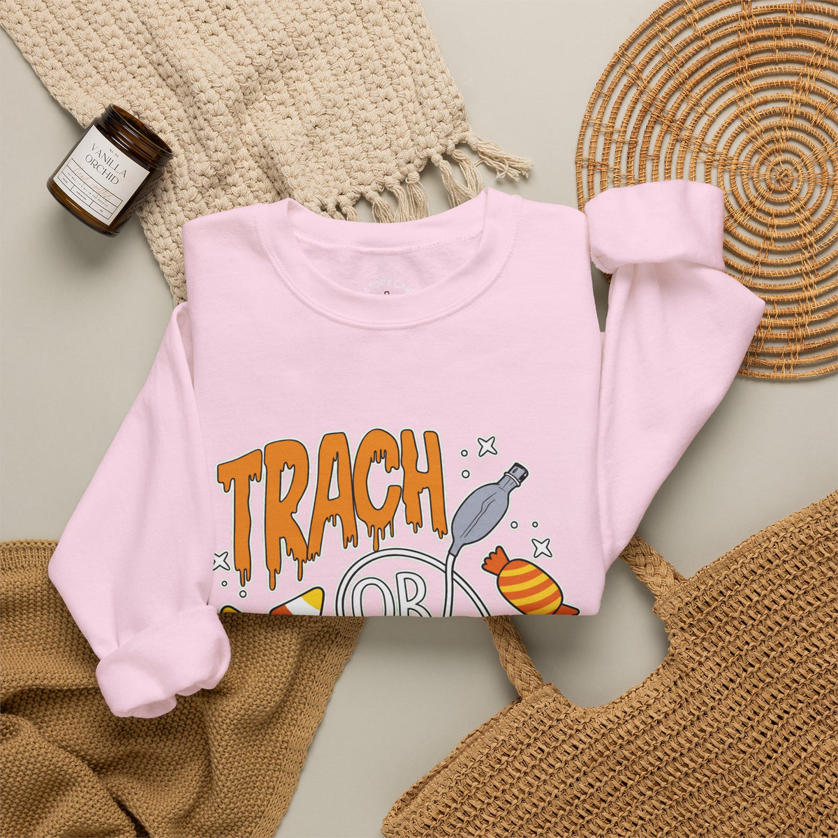 🎃 TRACH OR TREAT CREWNECK SWEATSHIRT 🫁🍬