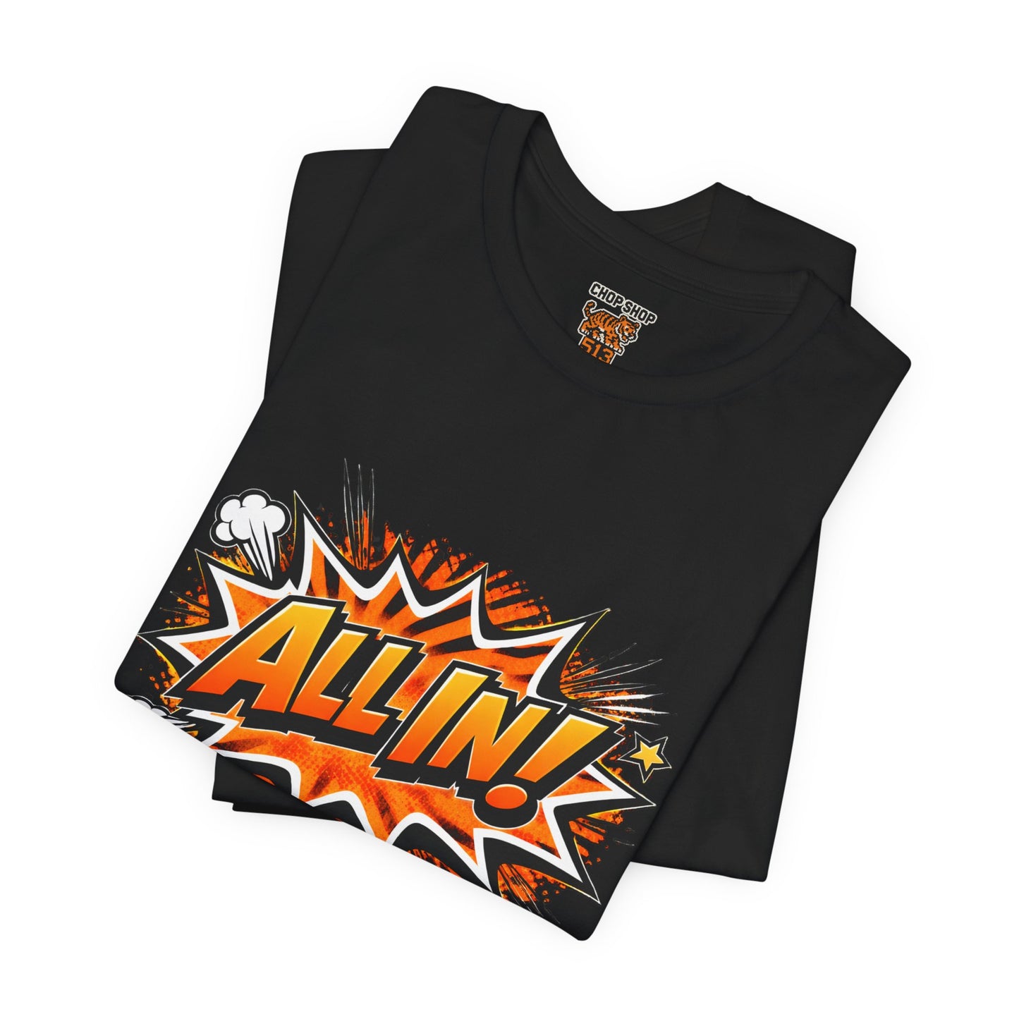 All In! Graphic Tee — Bold Comic Pop Art Shirt
