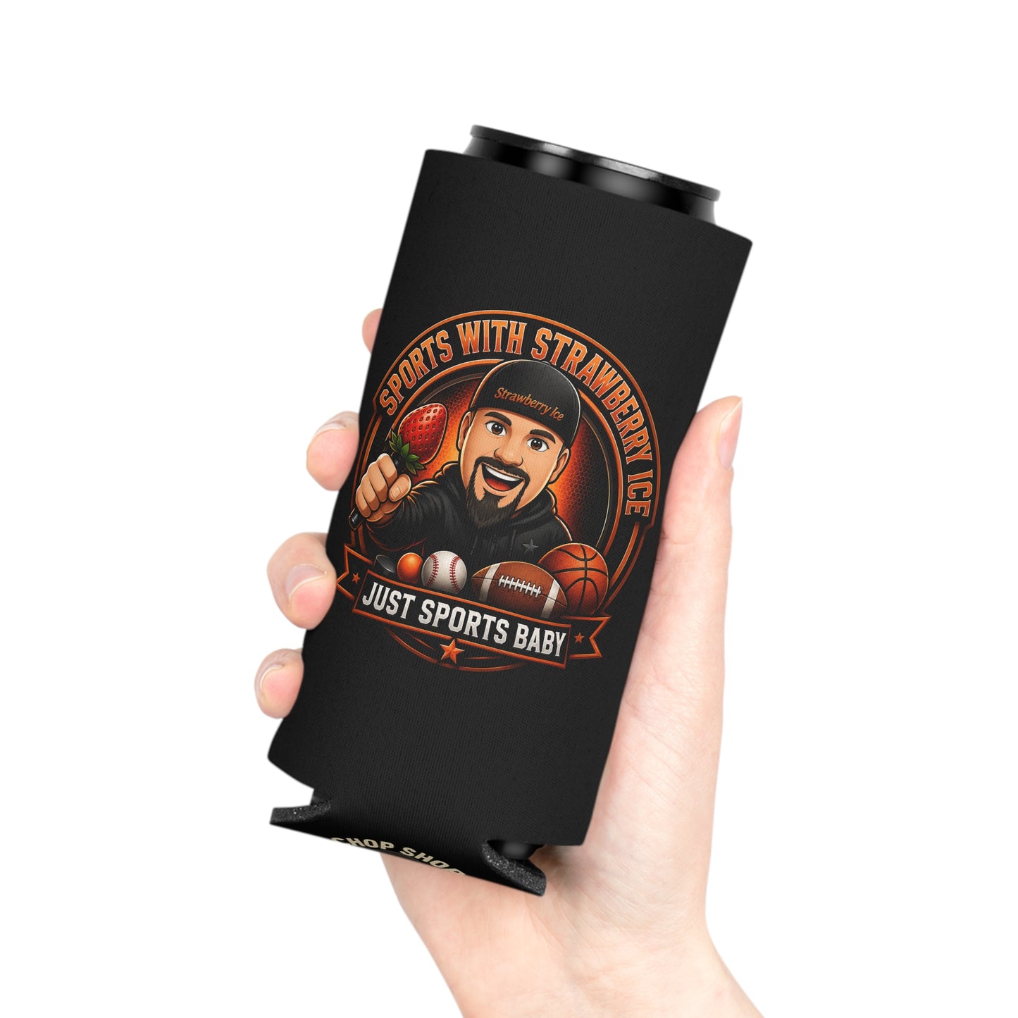 Sports with Strawberry Ice Can Cooler