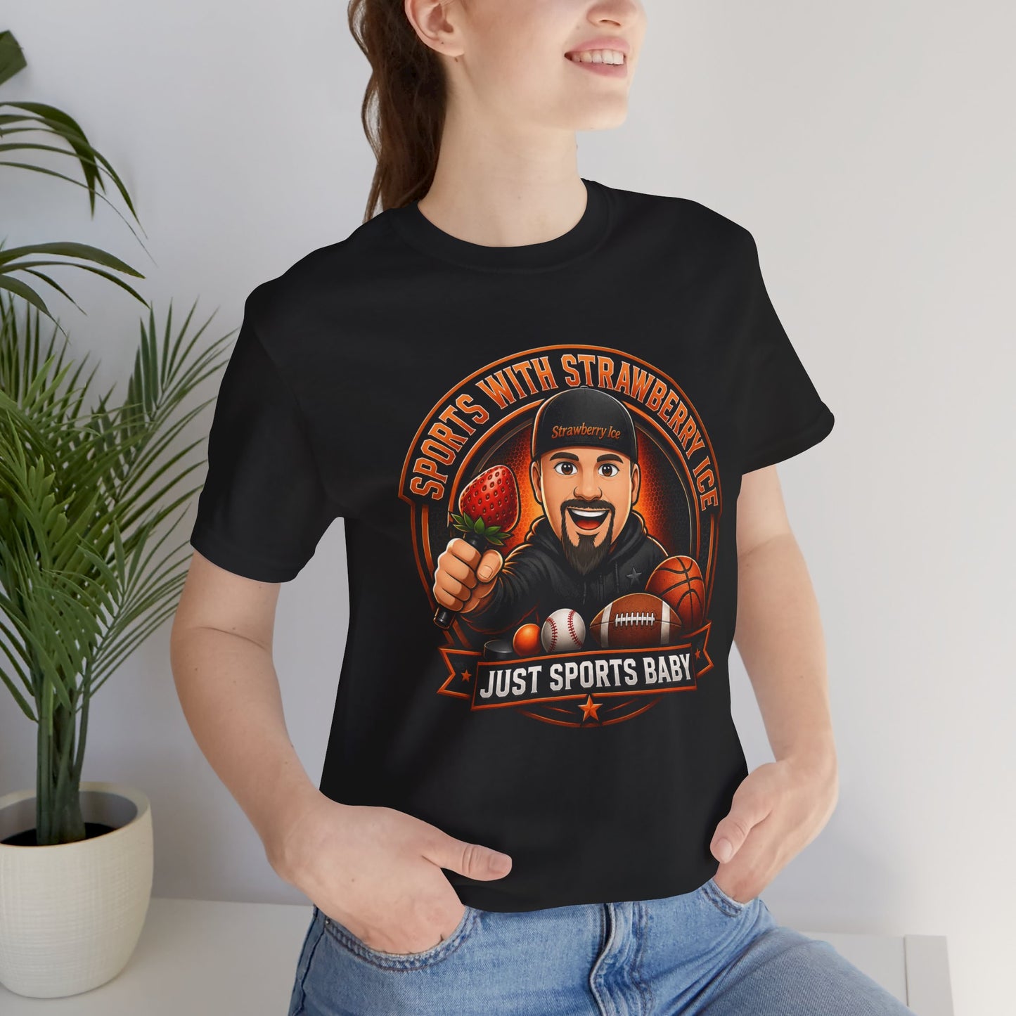 Just Sports Baby Tee — Strawberry Ice Fan Tee