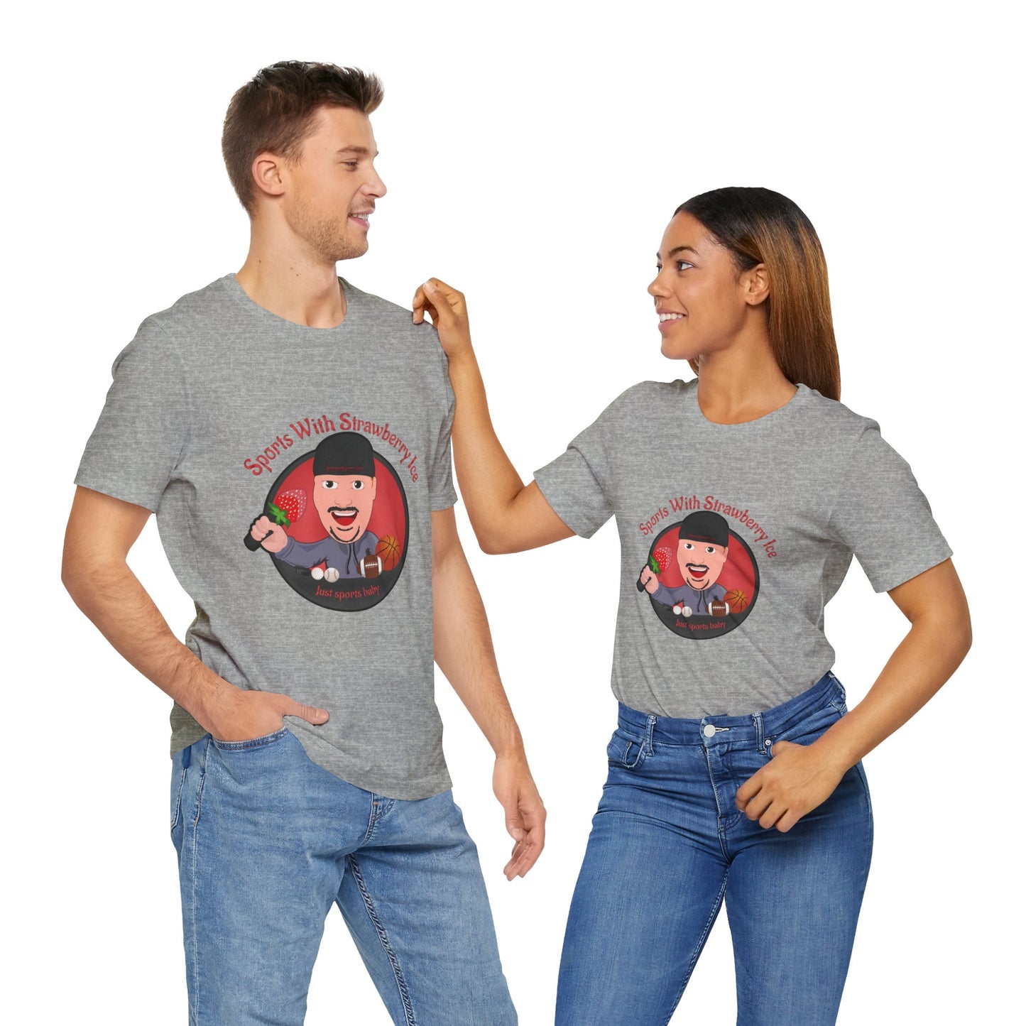 Sports with Strawberry Ice Podcast logo tee