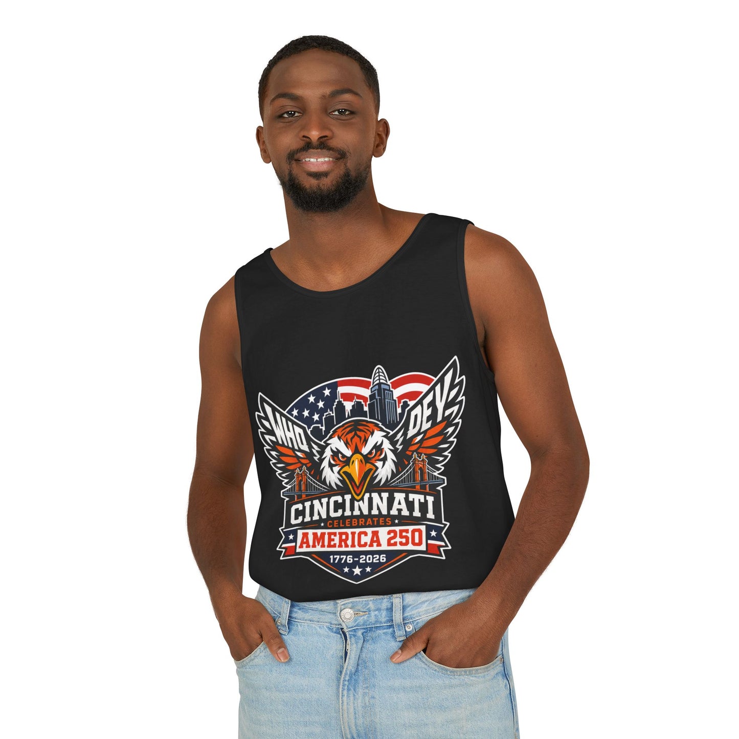 Cincinnati Celebrates America 250 Eagle Tank Top — Patriotic 1776–2026 Celebration Tee