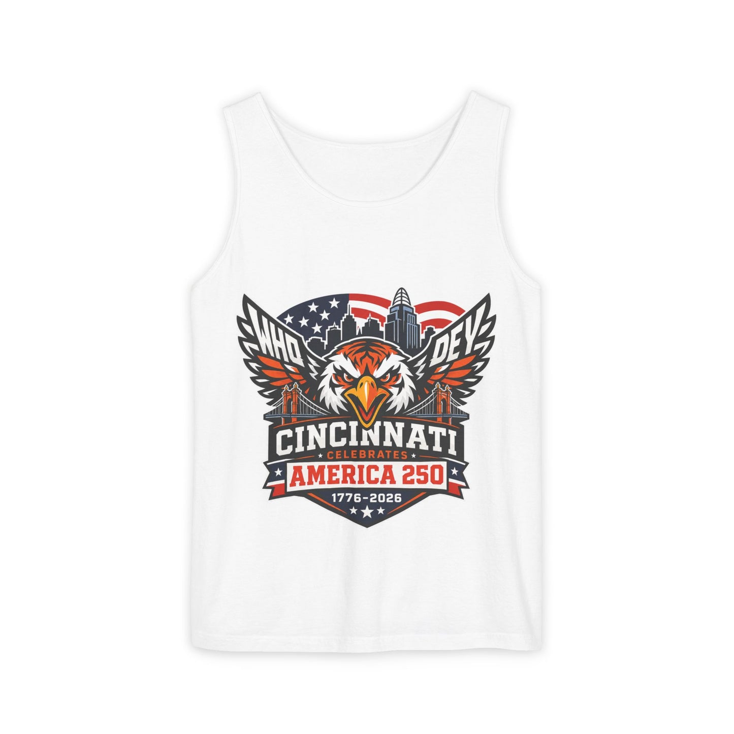 Cincinnati Celebrates America 250 Eagle Tank Top — Patriotic 1776–2026 Celebration Tee
