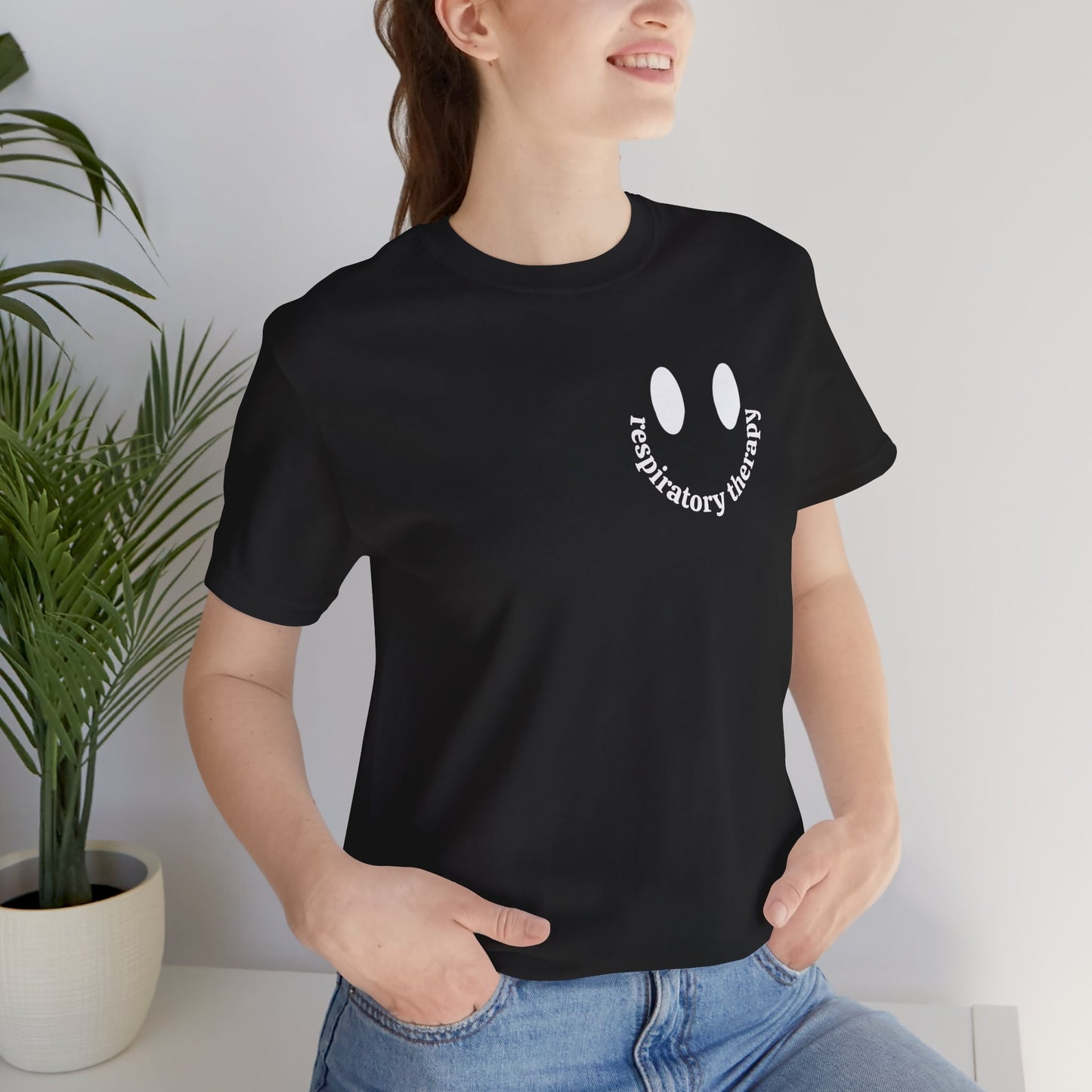 Respiratory Therapy Smiley T‑Shirt — Respiratory Therapist Gift