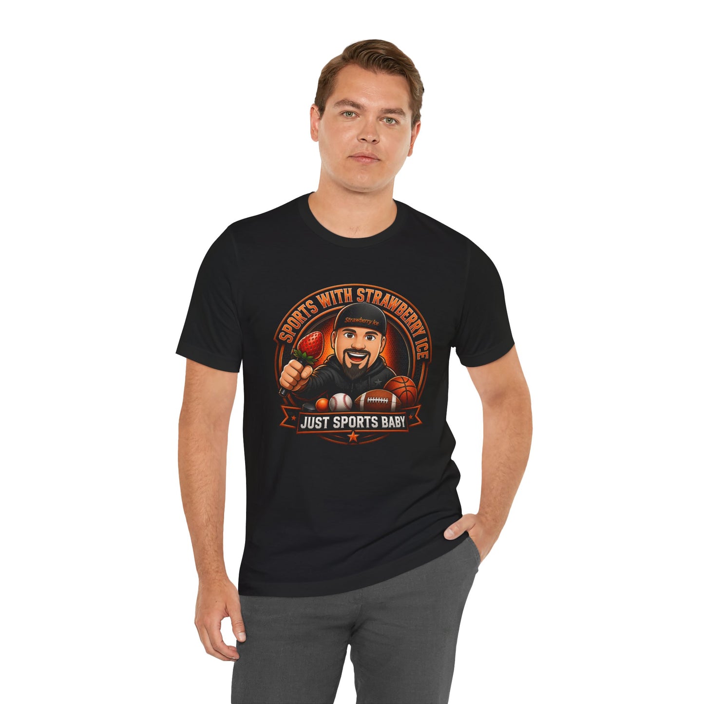 Just Sports Baby Tee — Strawberry Ice Fan Tee
