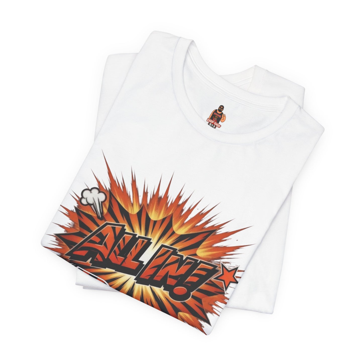 All In! Who Dey! Bengals Fan T-Shirt – All In Comic Burst Tee