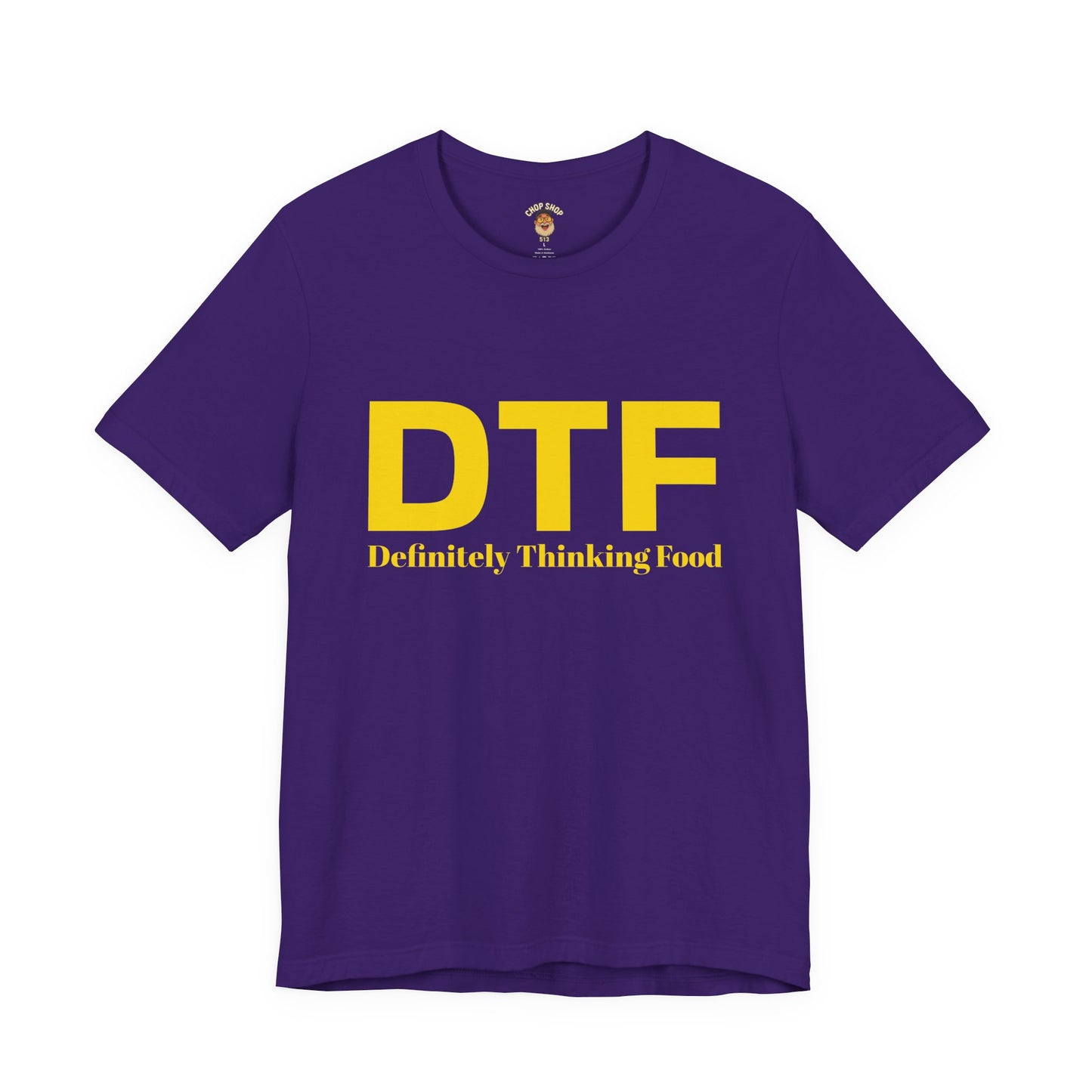 DTF 'Definitely Thinking Food' Tee — Funny Foodie Graphic T-Shirt