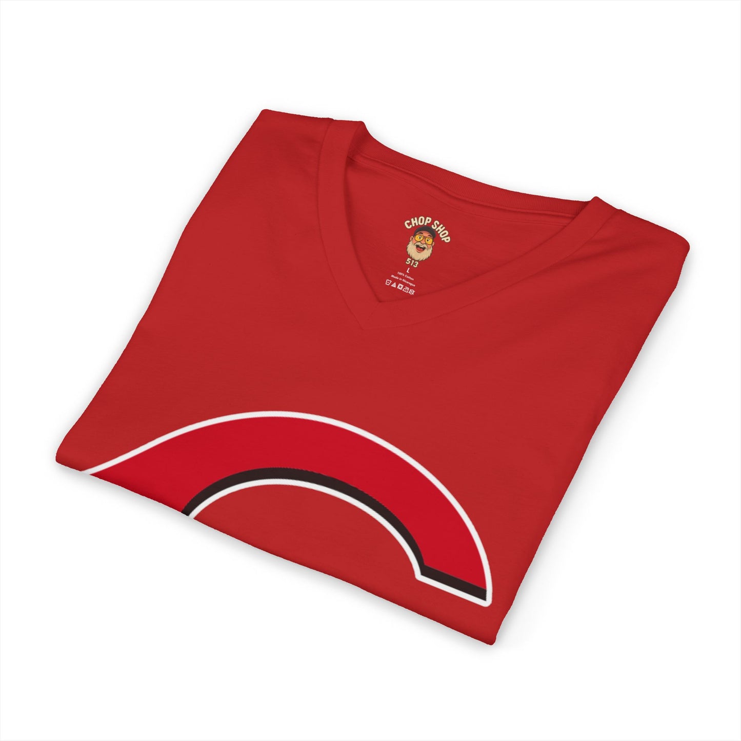 Cincinnati-Style Red 'C' V-Neck Tee