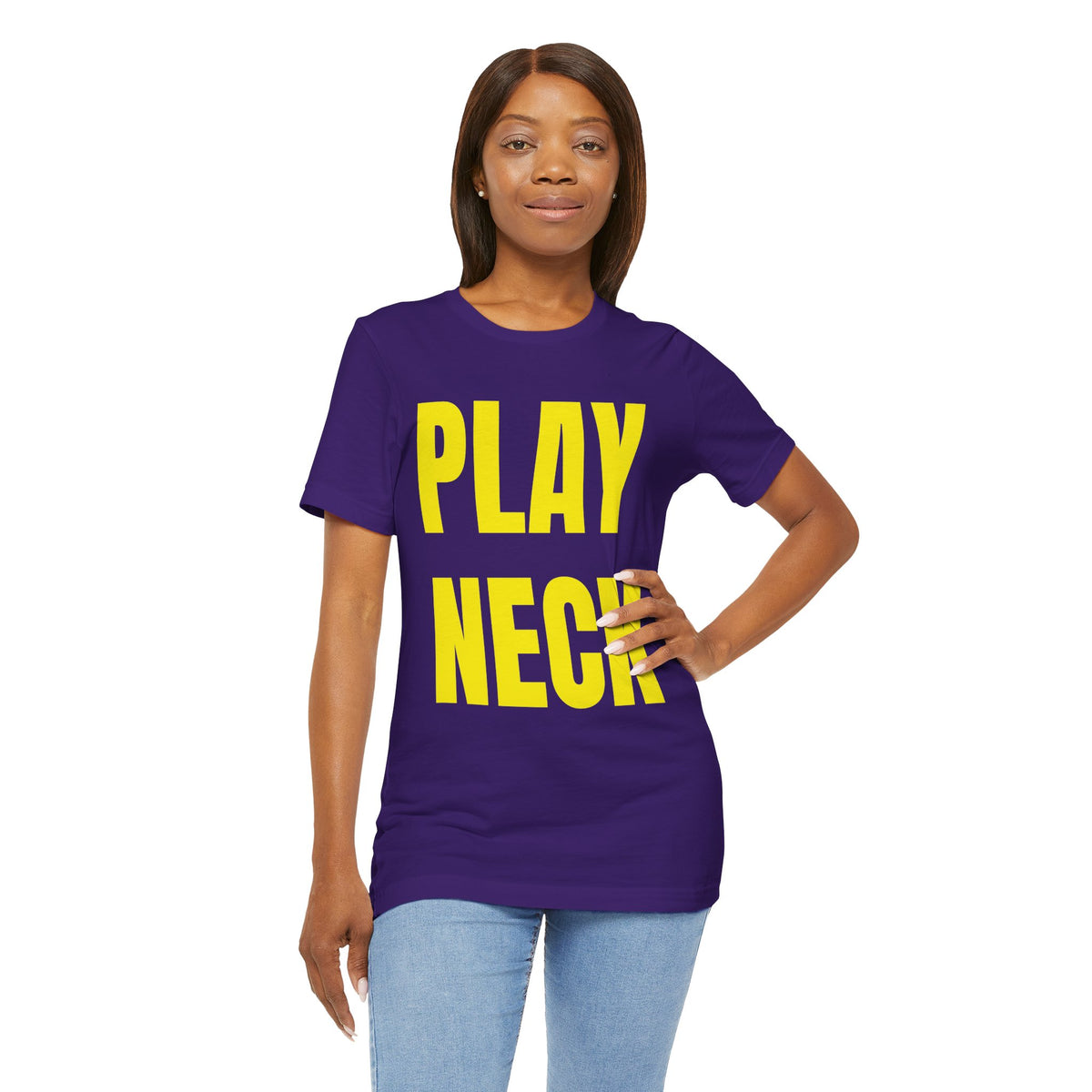 🐯 PLAY NECK Graphic Tee 🎺💜💛