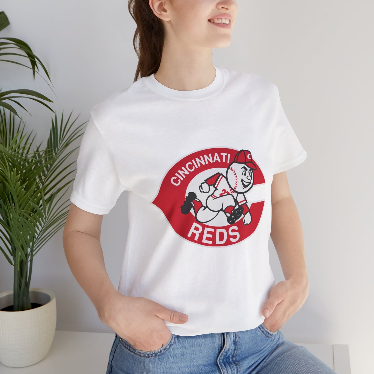 Cincinnati Reds Logo Baseball T‑Shirt — Retro Mr. Redlegs Fan Tee