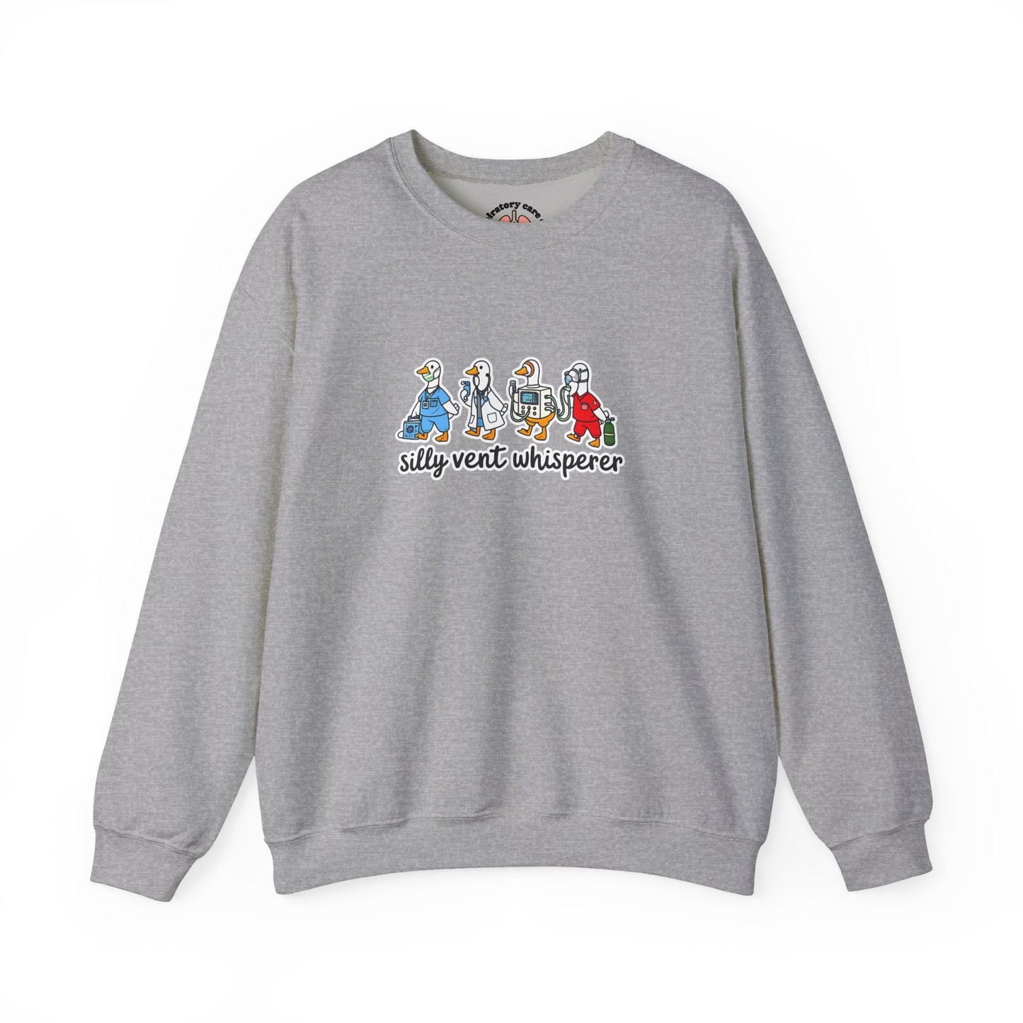 Crewneck Sweatshirt — "Silly Vent Whisperer" Cartoon Characters Graphic
