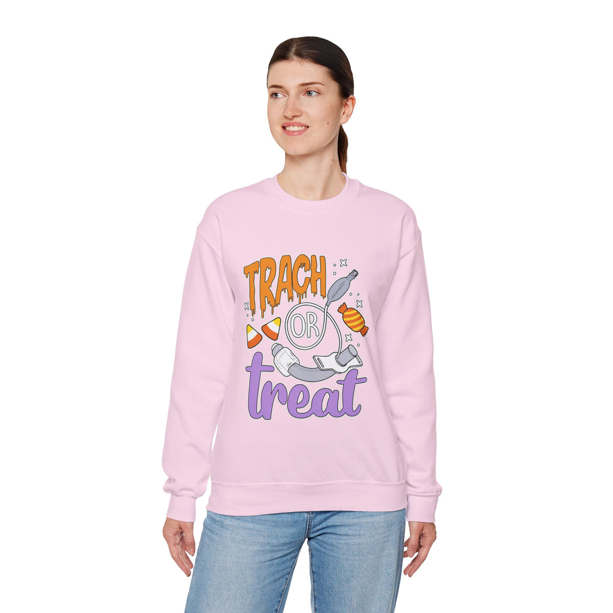 🎃 TRACH OR TREAT CREWNECK SWEATSHIRT 🫁🍬
