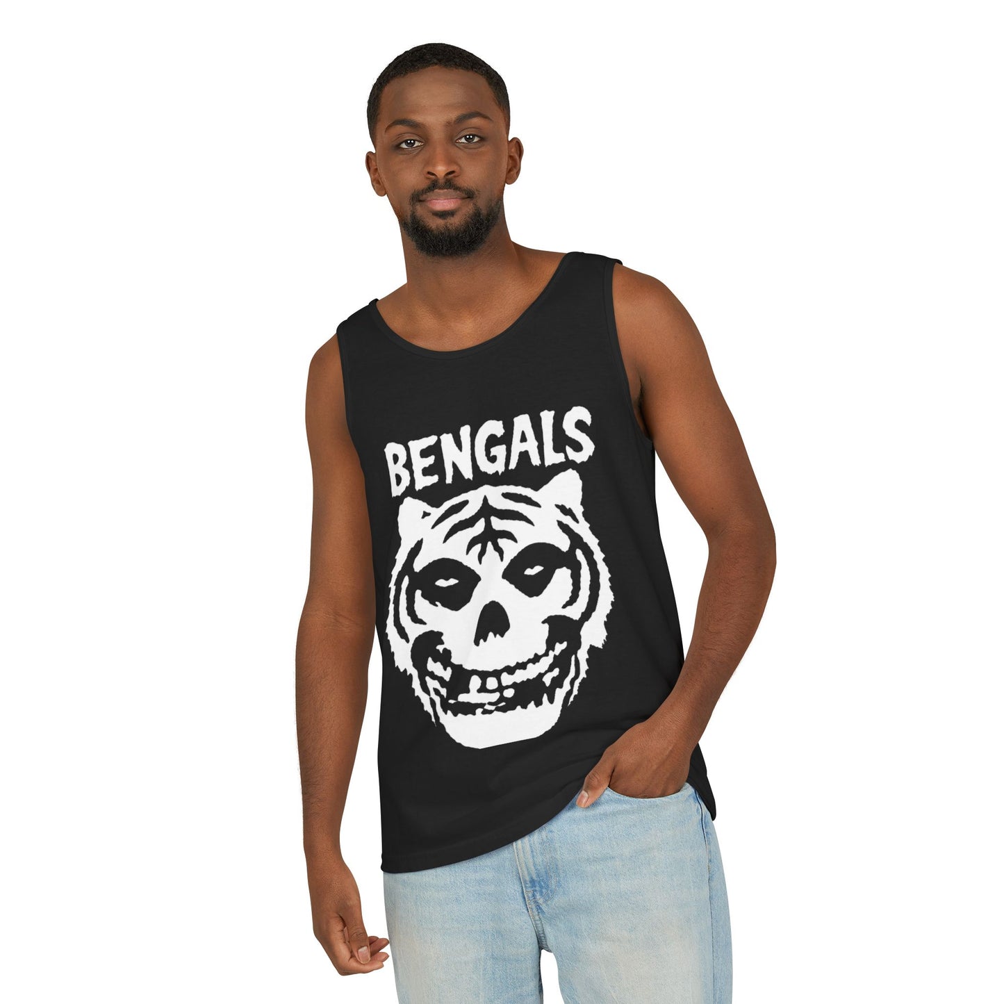 🔥 Bengals Skull Tank Top – Punk Rock Who Dey Muscle Tank 🔥
