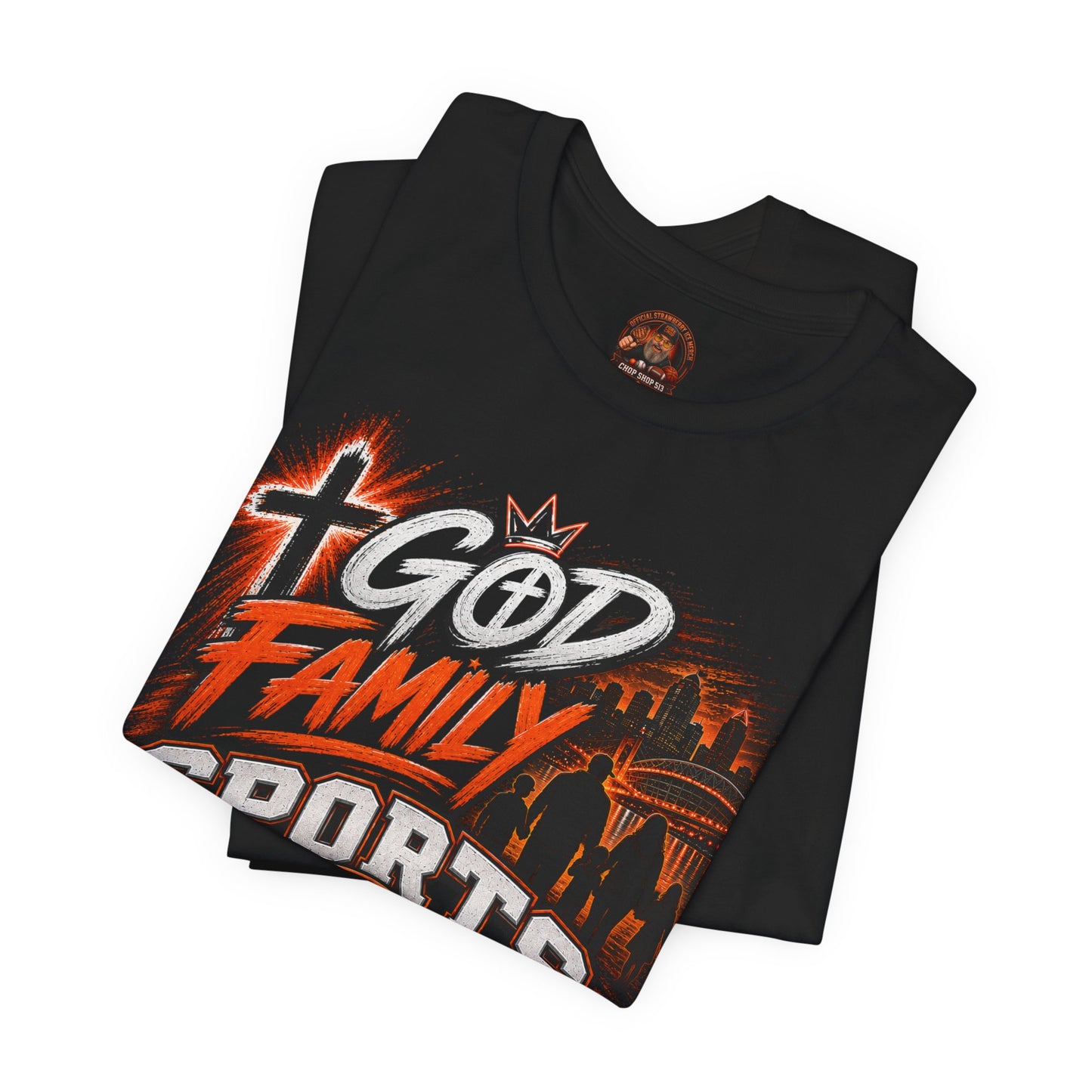 ✝️ God, Family & Sports | Official Strawberry Ice Faith Tee 🍓🧊🏈