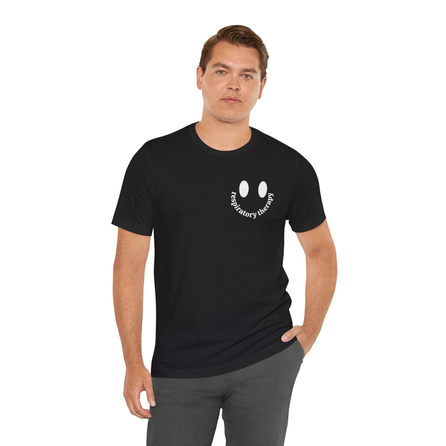 Respiratory Therapy Smiley T‑Shirt — Respiratory Therapist Gift