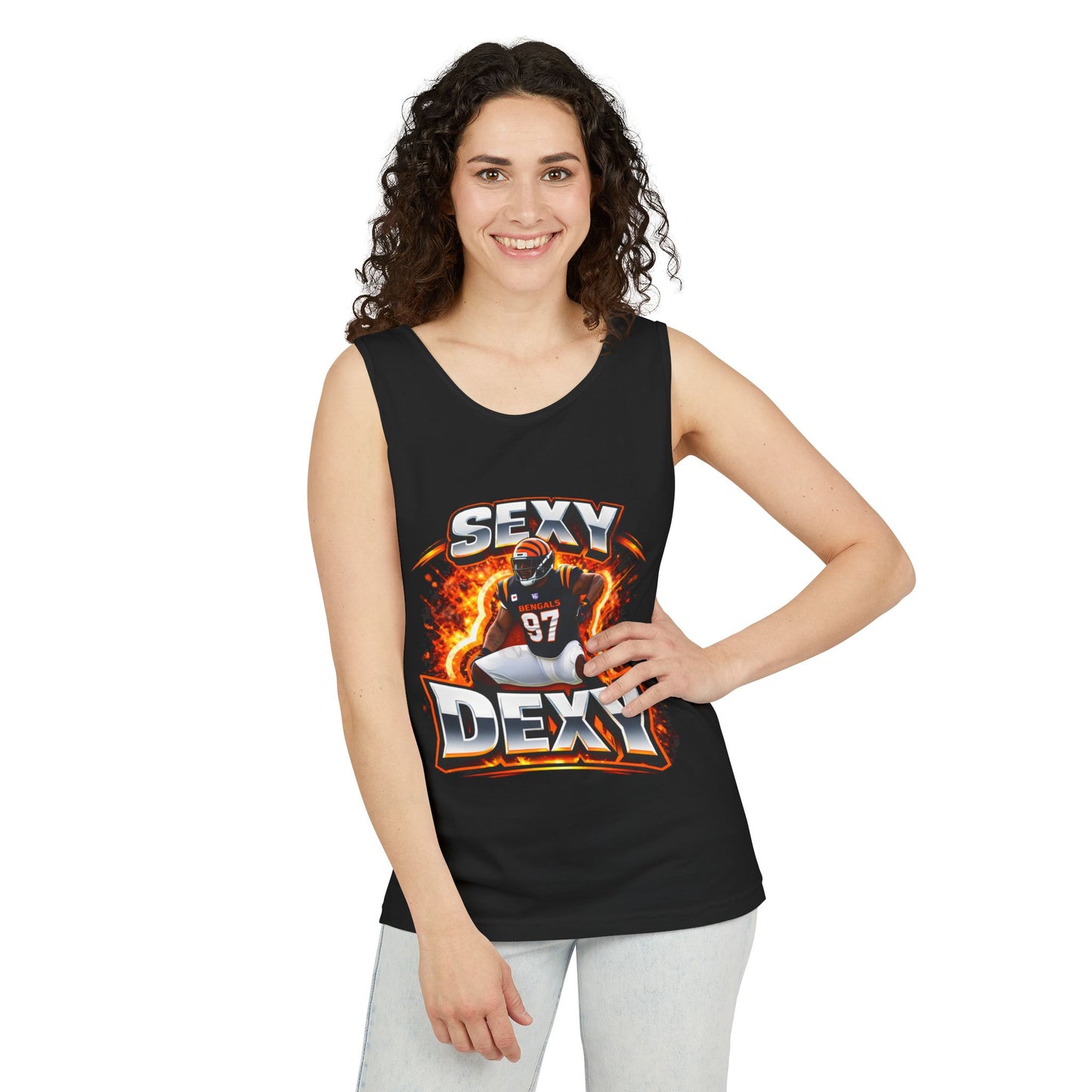 Football Player 'Sexy Dexy' Graphic Tank Top — Bold Game-Day Fan Shirt