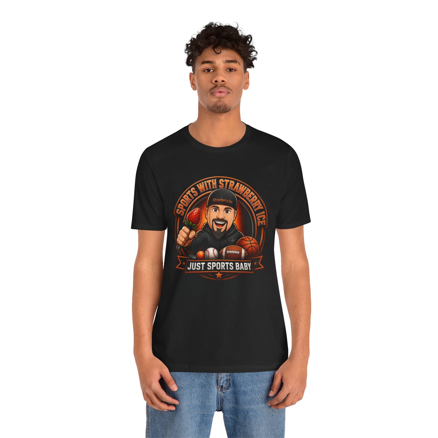 Just Sports Baby Tee — Strawberry Ice Fan Tee