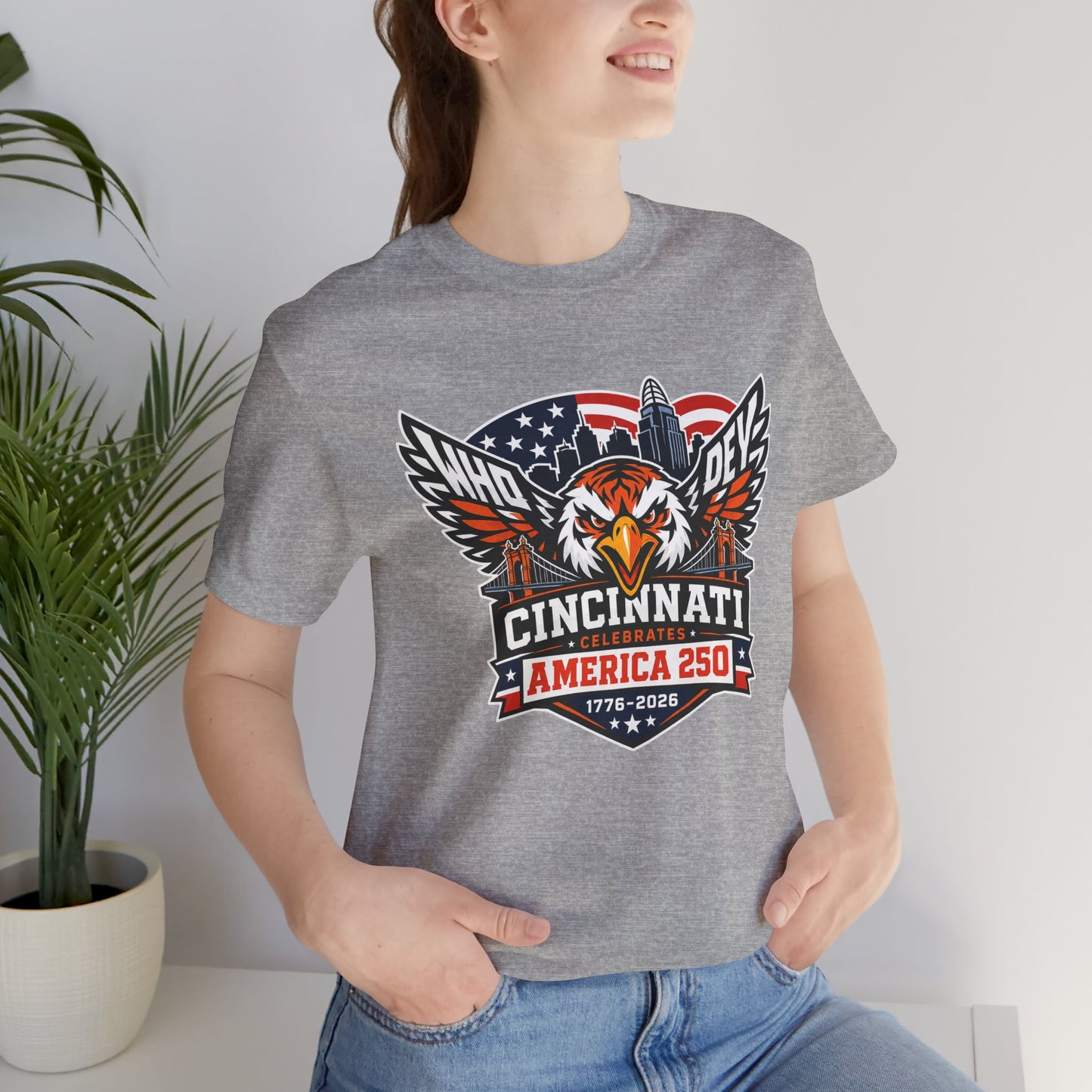 Cincinnati Celebrates America 250 Years of Freedom! Tiger Crest T‑Shirt