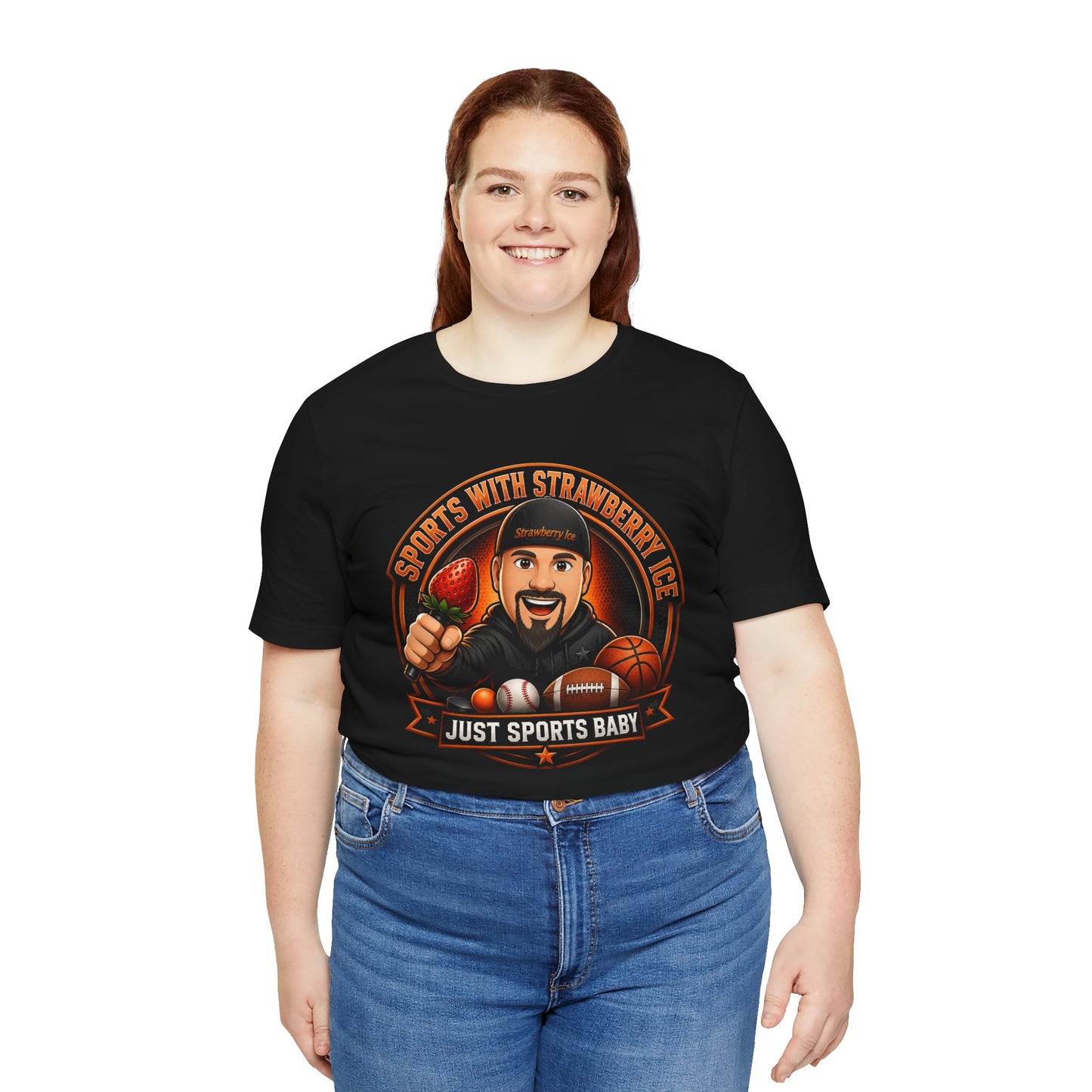 Just Sports Baby Tee — Strawberry Ice Fan Tee