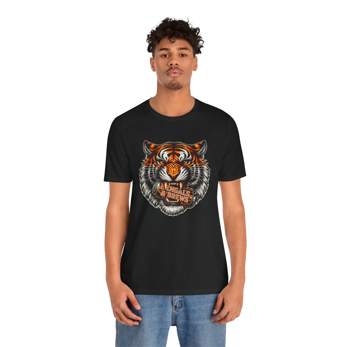 Bengals and Brews Football Tee — Bengals Fans Pride Orange Shirt