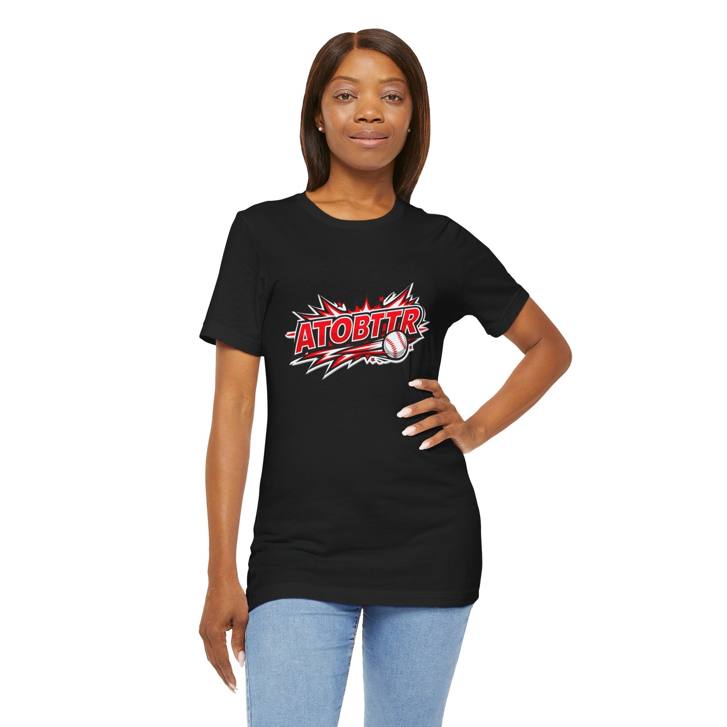 ATOBTTR Baseball Graphic Tee – Retro Explosive Sports Shirt