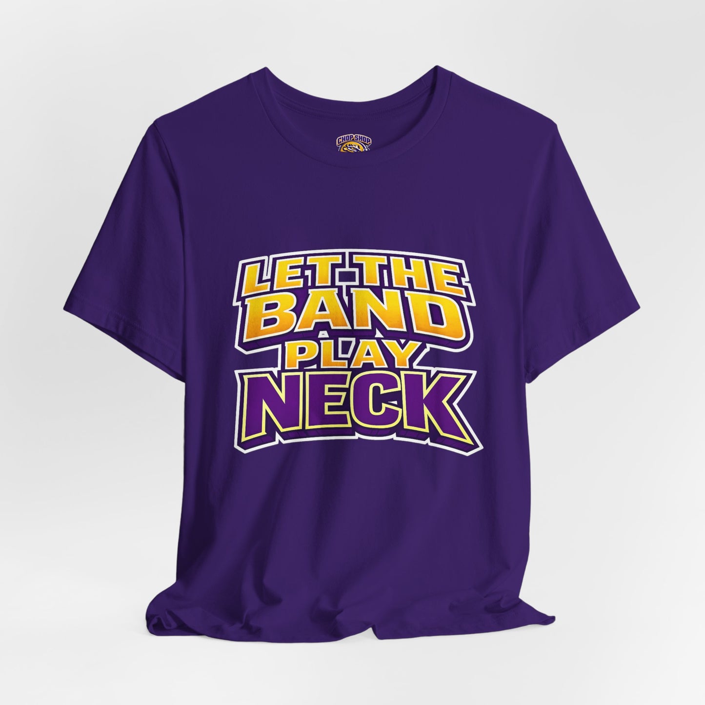 Let The Band Play Neck T-Shirt – Retro Sports Band Tee