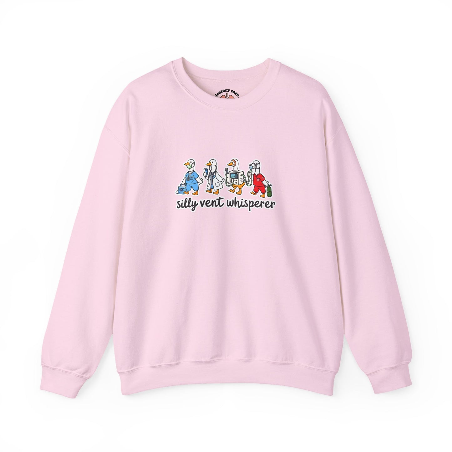 Crewneck Sweatshirt — "Silly Vent Whisperer" Cartoon Characters Graphic