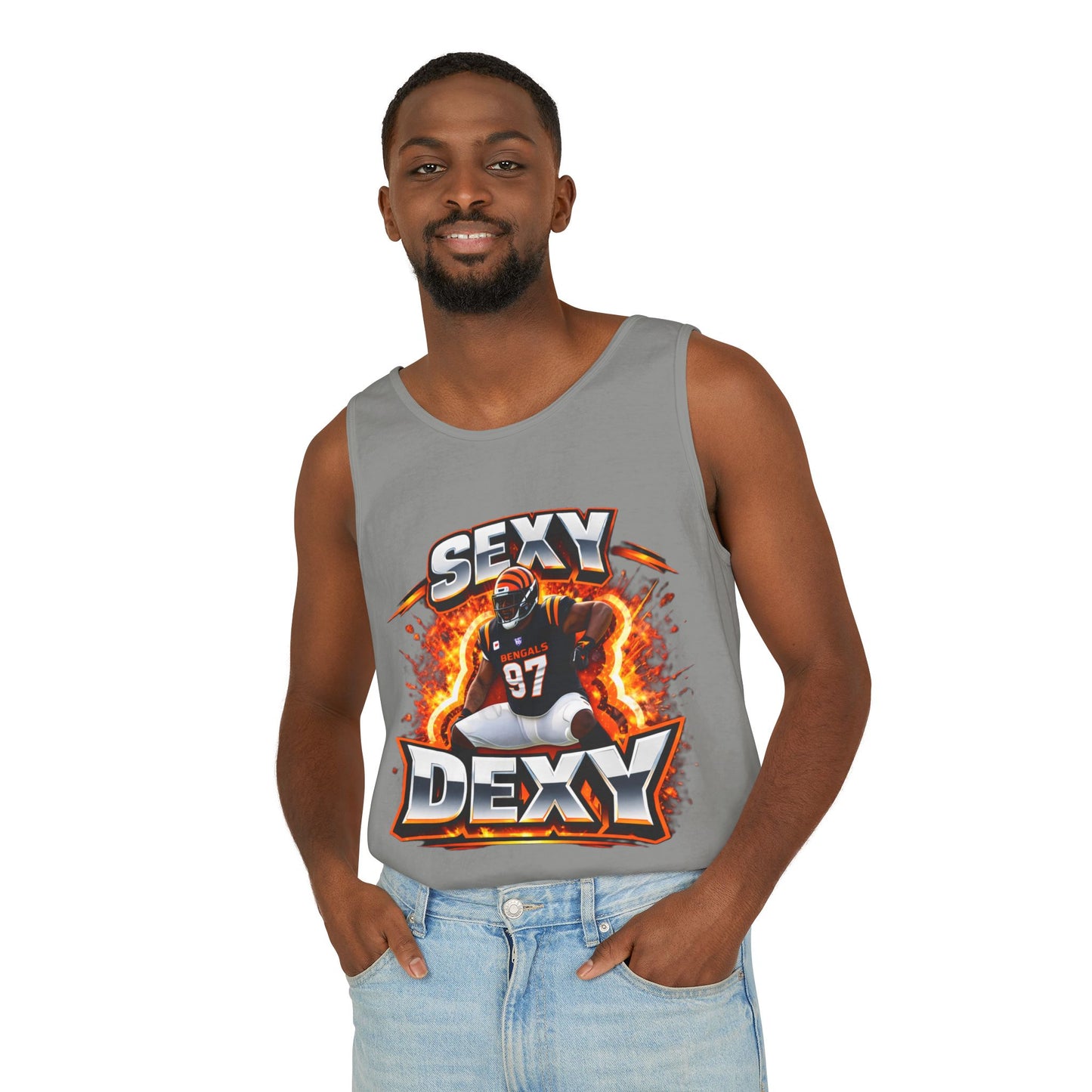 Sexy Dexy Football Tank Top — Gridiron Player Graphic Sports Tee