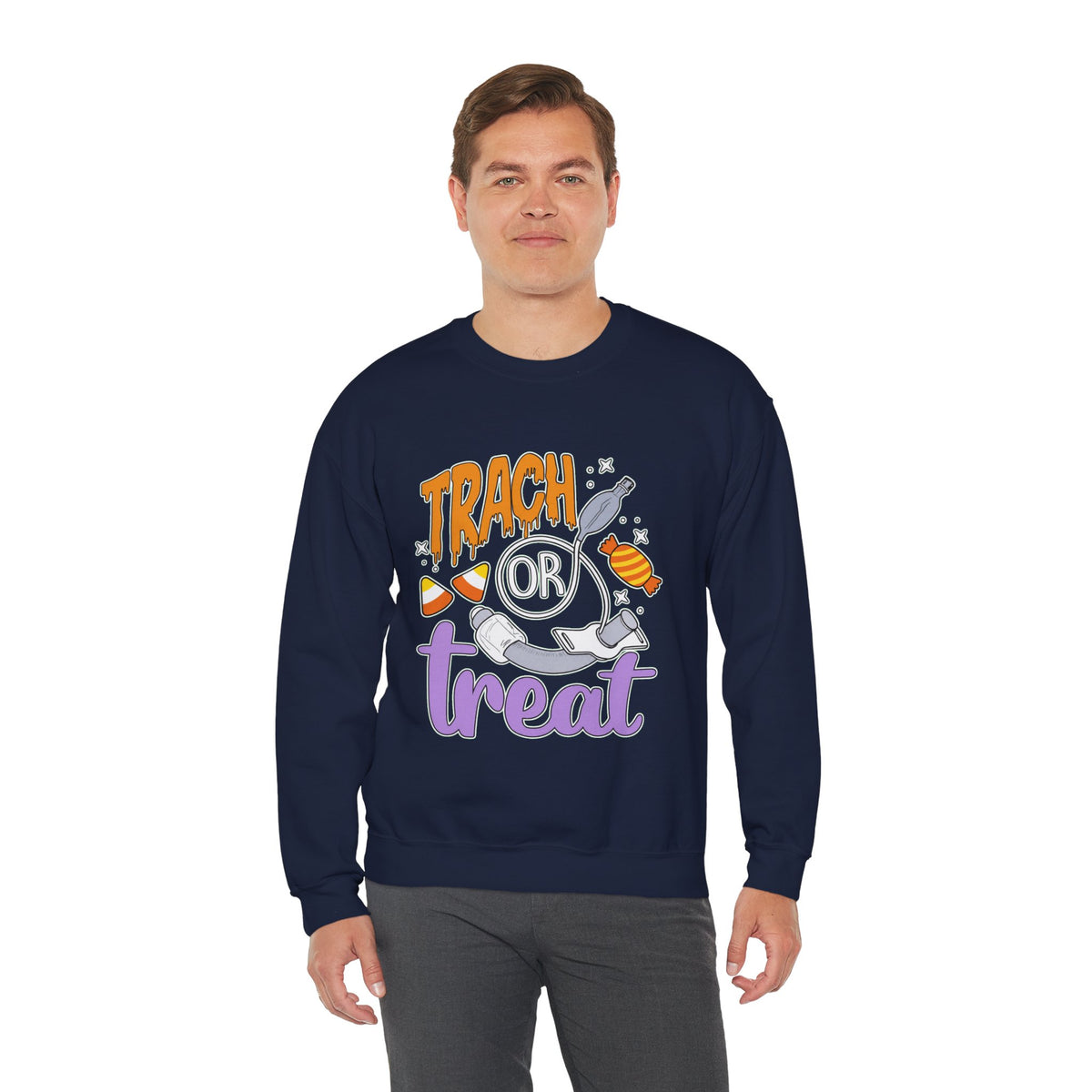 🎃 TRACH OR TREAT CREWNECK SWEATSHIRT 🫁🍬
