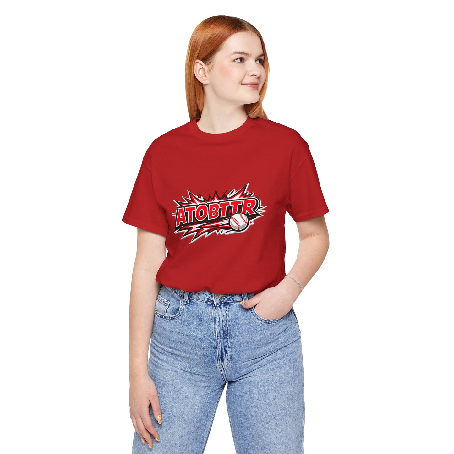 ATOBTTR Baseball Graphic Tee – Retro Explosive Sports Shirt
