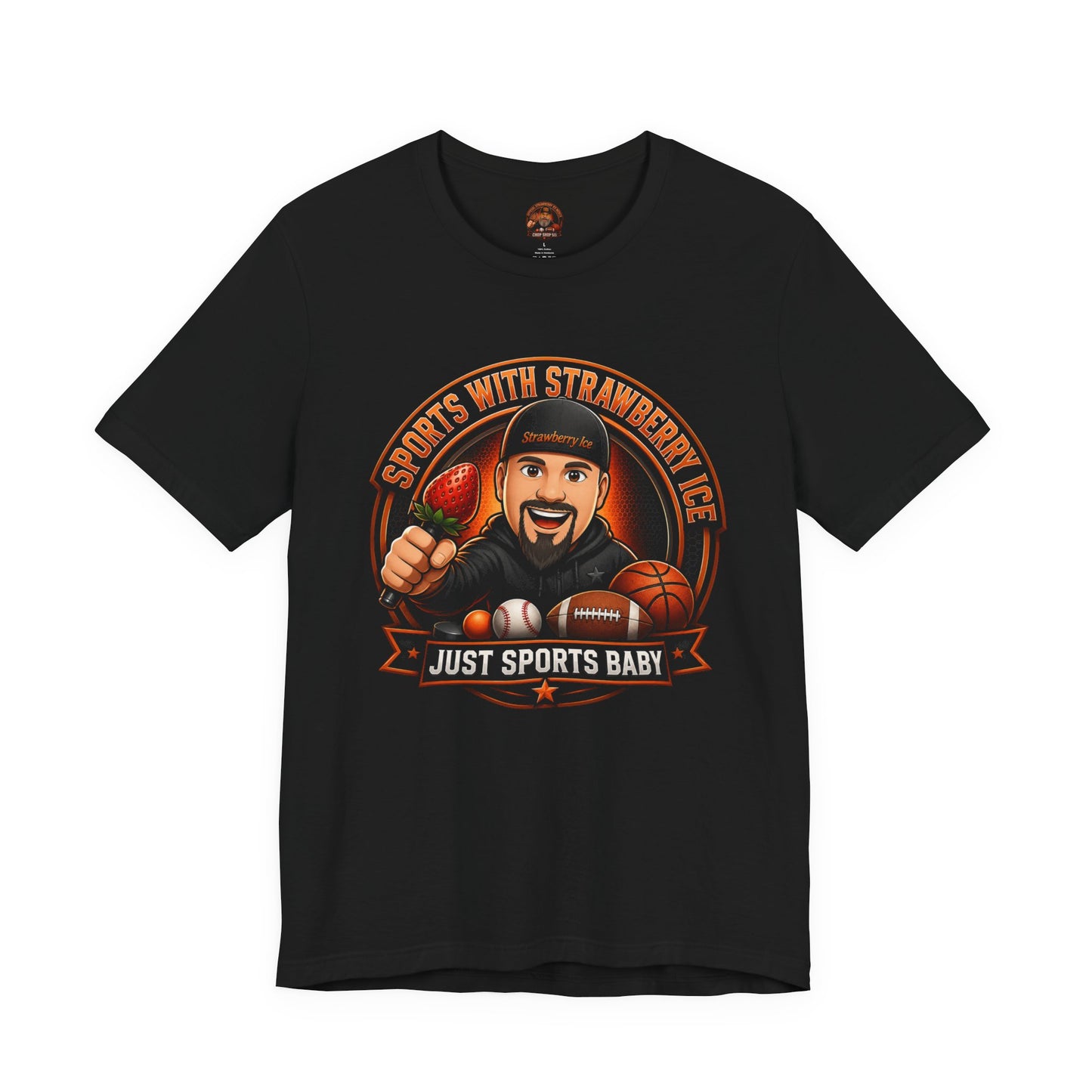 Just Sports Baby Tee — Strawberry Ice Fan Tee