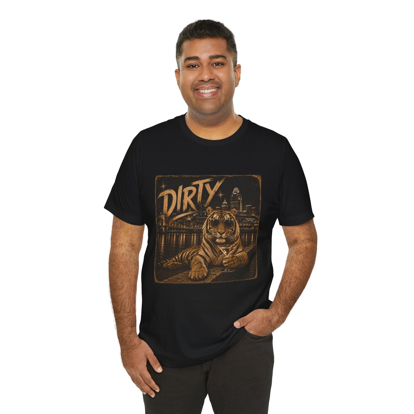 Tiger City Tee — "DIRTY" Vintage Urban Tiger Graphic T-Shirt