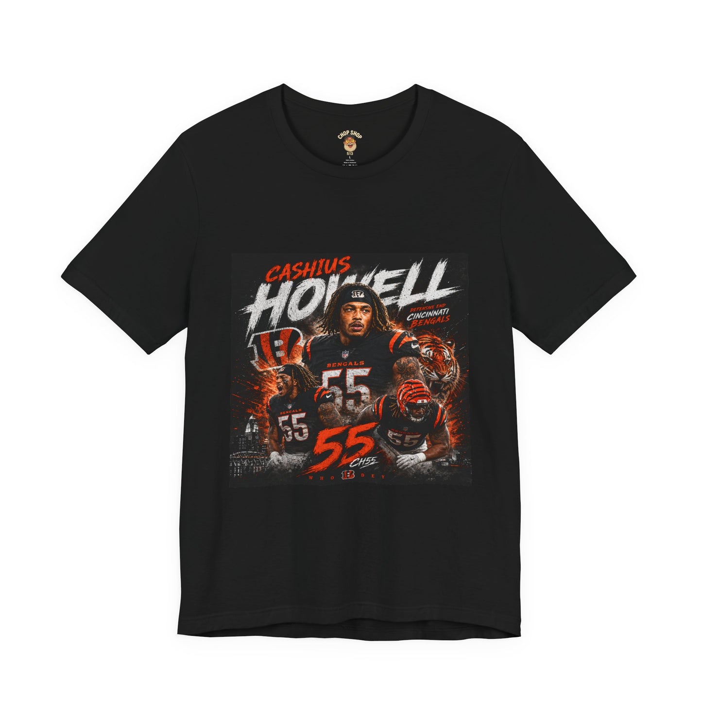 Cashius Howell Football Player Tribute Tee – #55 Graphic Shirt