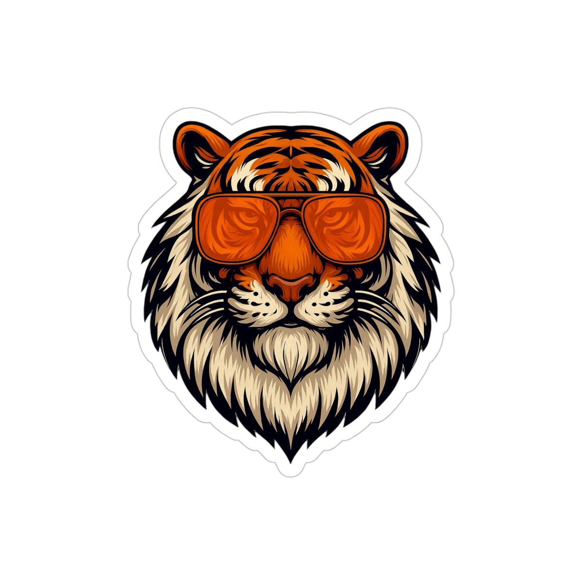 Orange tinted Transparent Outdoor WhoDey Stickers, Die-Cut, 1pcs