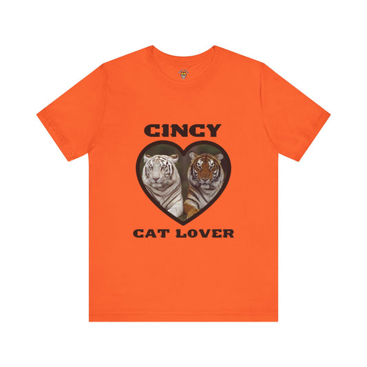 🧡 Cincy Cat Lover Tee | Big Cat Heart Graphic Shirt