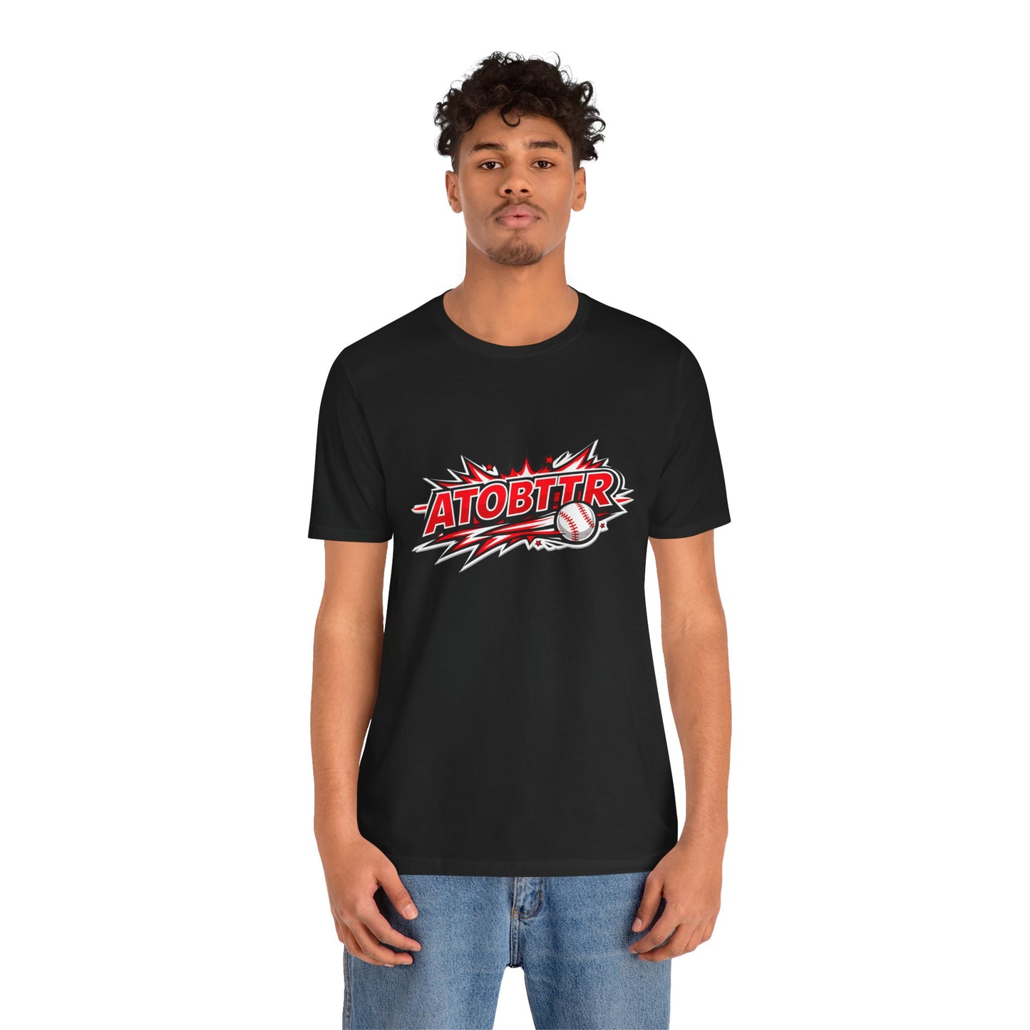ATOBTTR Baseball Graphic Tee – Retro Explosive Sports Shirt