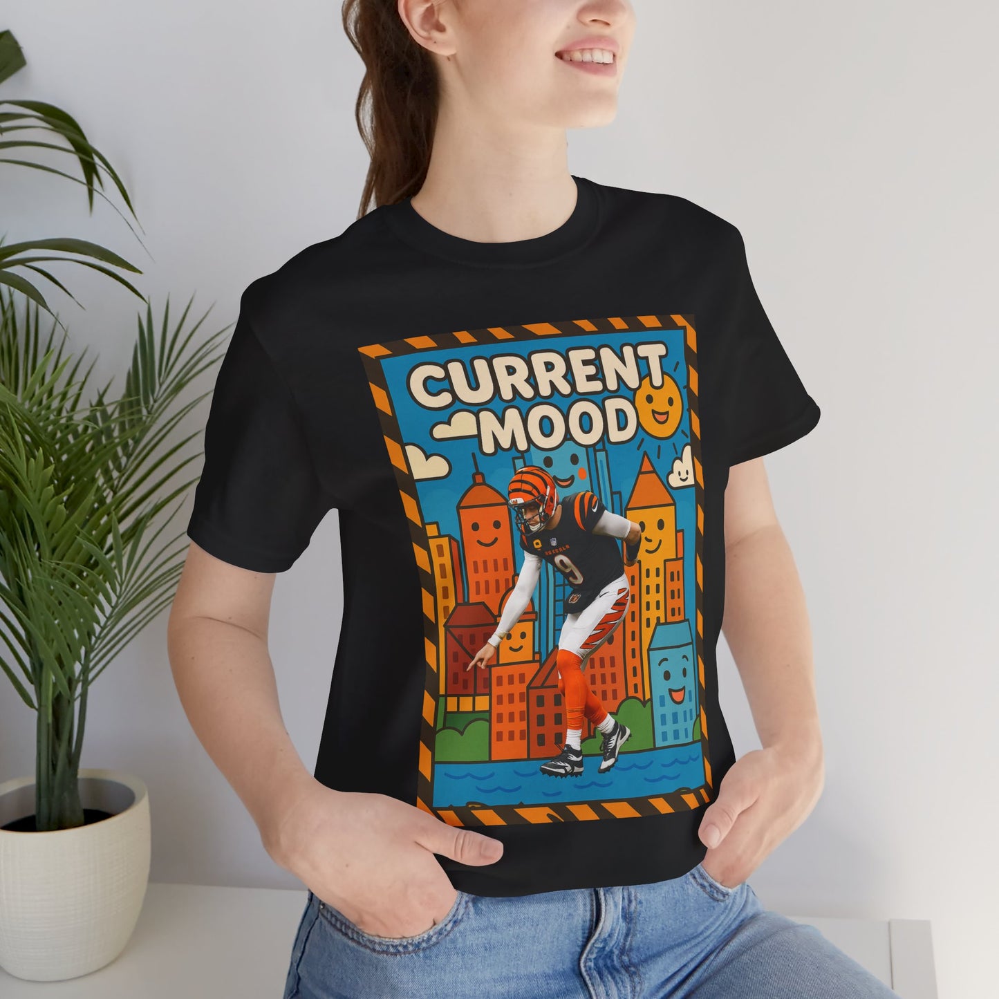 Current Mood: Hitting the Griddy T-Shirt – Joe Burrow Cincinnati Football Tee