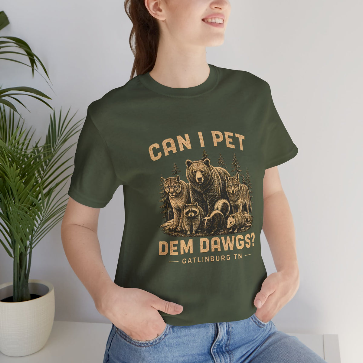 Can I Pet Dem Dawgs? T-Shirt – Gatlinburg Smoky Mountains Tee