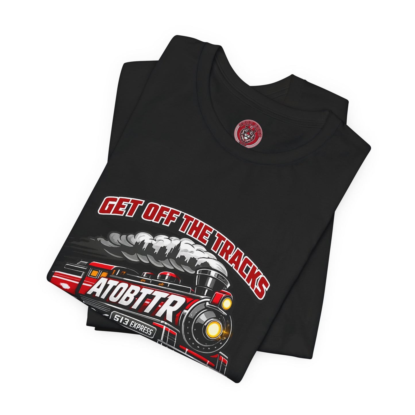 Cincinnati Reds Vintage Train "GET OFF THE TRACKS" Tee — Baseball Fan Shirt