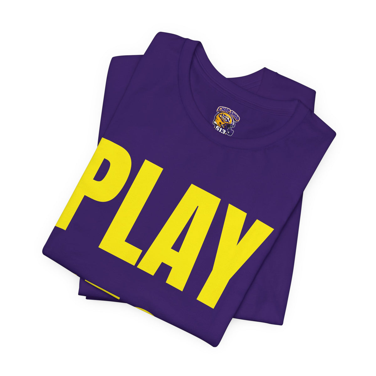 🐯 PLAY NECK Graphic Tee 🎺💜💛