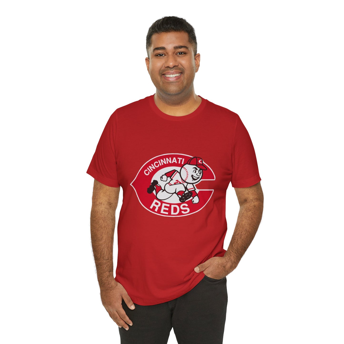 Cincinnati Reds Logo Baseball T‑Shirt — Retro Mr. Redlegs Fan Tee