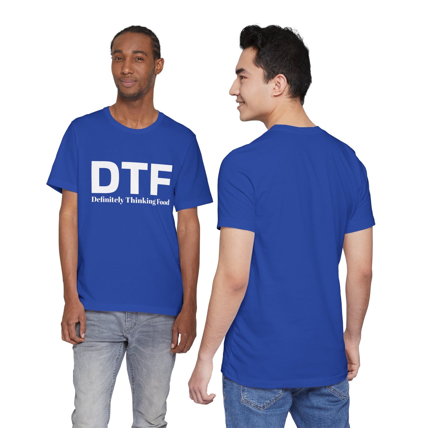 DTF 'Definitely Thinking Food' Tee — Funny Foodie Graphic T-Shirt