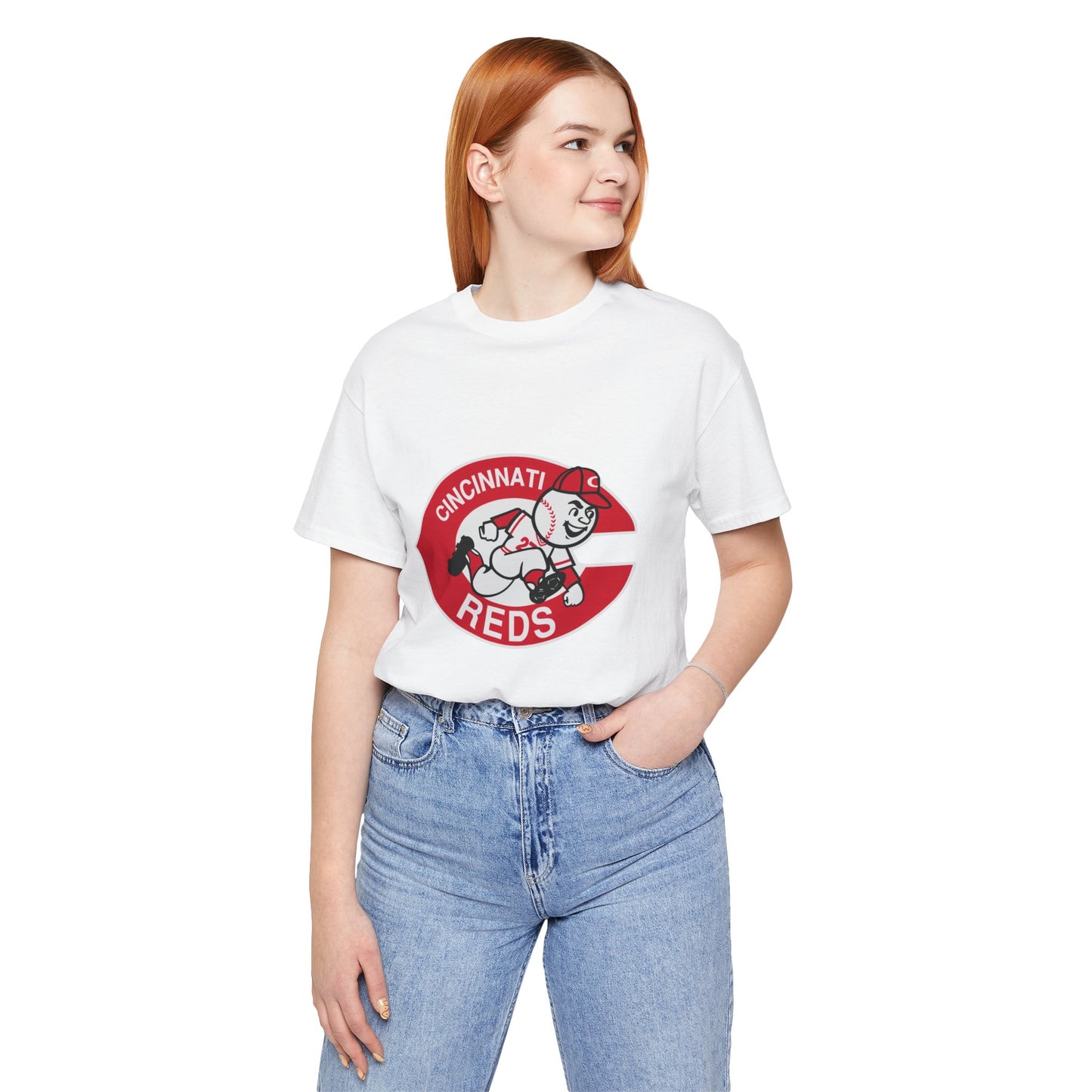 Cincinnati Reds Logo Baseball T‑Shirt — Retro Mr. Redlegs Fan Tee