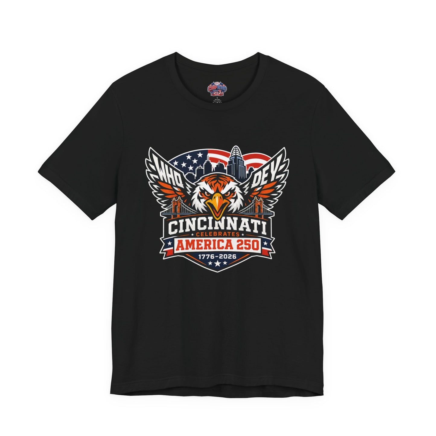 Cincinnati Celebrates America 250 Years of Freedom! Tiger Crest T‑Shirt